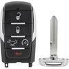 Key Fob Remote Replacement Fits for Dodge Ram 1500 2019 2020 2021 2022 2023 2024 4 Buttons 433MhzSmart Key Fob FCC ID: OHT-4882056 P/N: 68442907