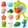 Baby Bath Toy Frog Net Fishing Floating Squishy Water Play Toy