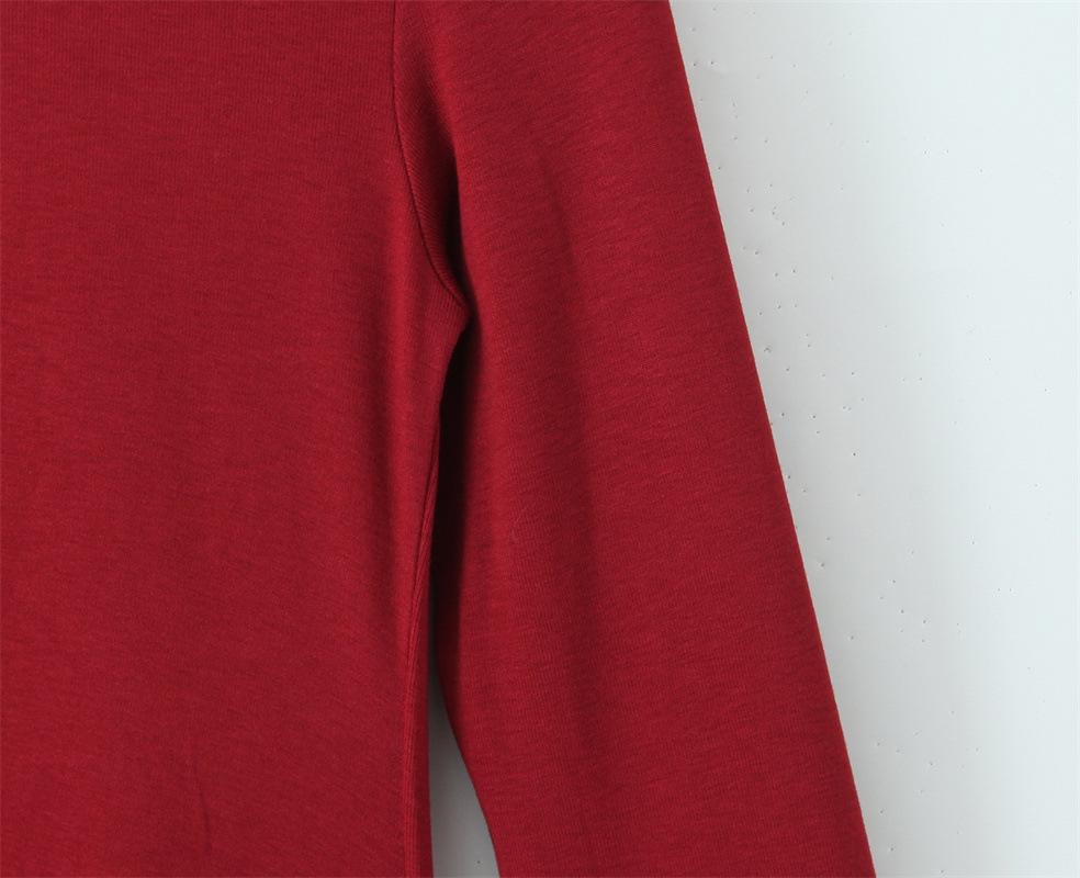 Elegant Women's High-Neck Pleated Long-Sleeve Dress: Autumn/Winter Inner Layer, Retro Yujie Style, Waist-Cinched, Hip-Hugging Long Skirt.