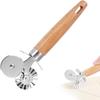 2 in 1 Biscuit Embossing Rolling Wheel Double Wheel Pasta Cutter Ravioli Mold  Baking Tool