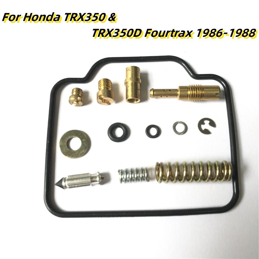Carburetor Repair Rebuild Kit For Honda TRX350 FourTrax 350 4x4 1986 1987 1988