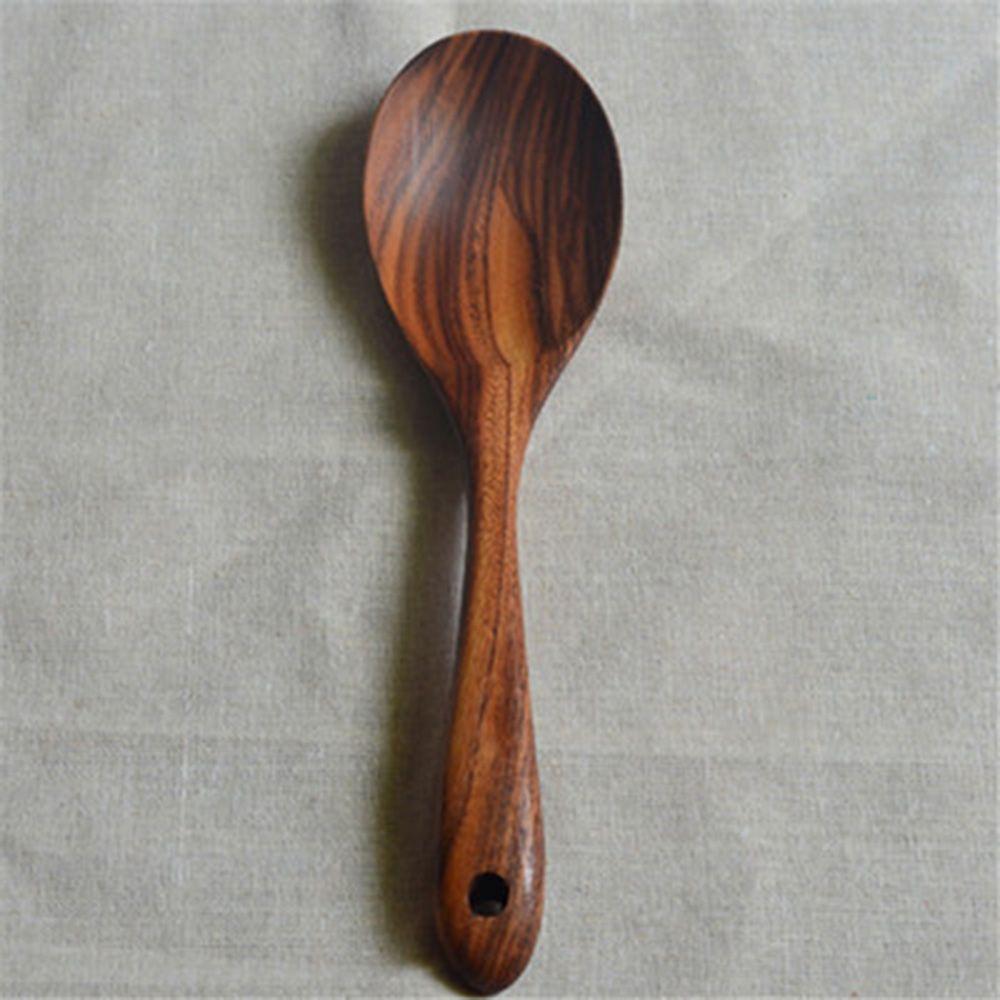 Scoop Rice Natural Dinner Utensils Cutlery Salad Wooden Spoon Fork Large Spoons Tableware