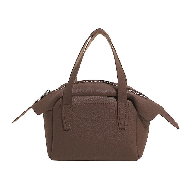 Minimalist Solid Color Pu Handheld Small Square Bag For Daily Casual And Commute