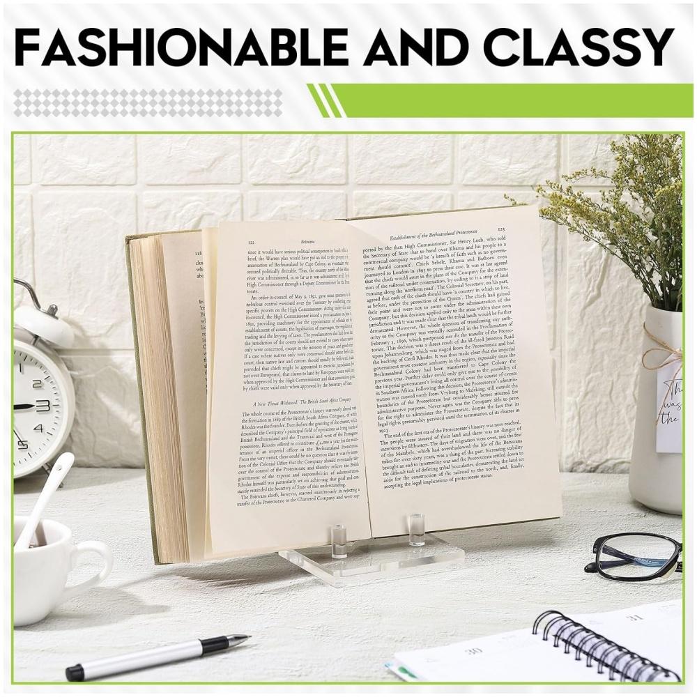 YX157 Genomskinlig Akryl Displayställ Fotobok Målning Hållare Mångsidigt Staffli