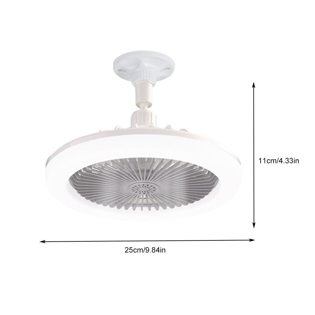 Socket Fan Light E27 Ceiling Fan with Light LED Lamp Fan with Remote Aroma Diffuser Silent Ceiling Fan for Bedroom Living Room