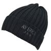 Avirex Double Knit Watch Cap with Embroidered Logo Numeral Cm Black (JP, Size, 57.0 - 59.0 Cm, [Double])