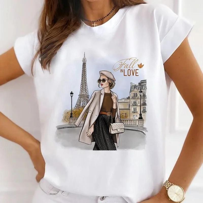 

New Womens Top Fashion City Girls Base Shirt Casual Personality Shortsleeved Tshirt Shirt Aesthetic Graphic T Shirts 4XL