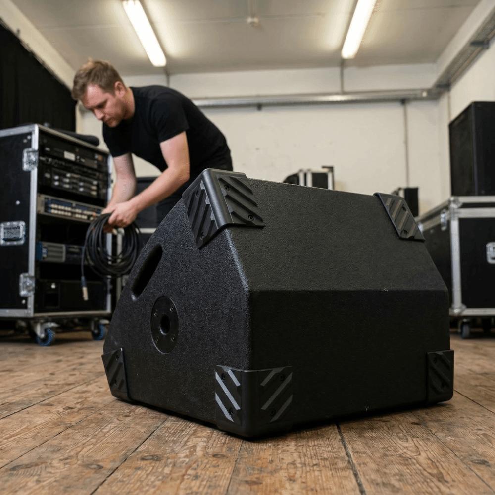 8PCS Thickening Plastic Right Angle Wrap Black Stackable Guard  DJ Audio Equipment