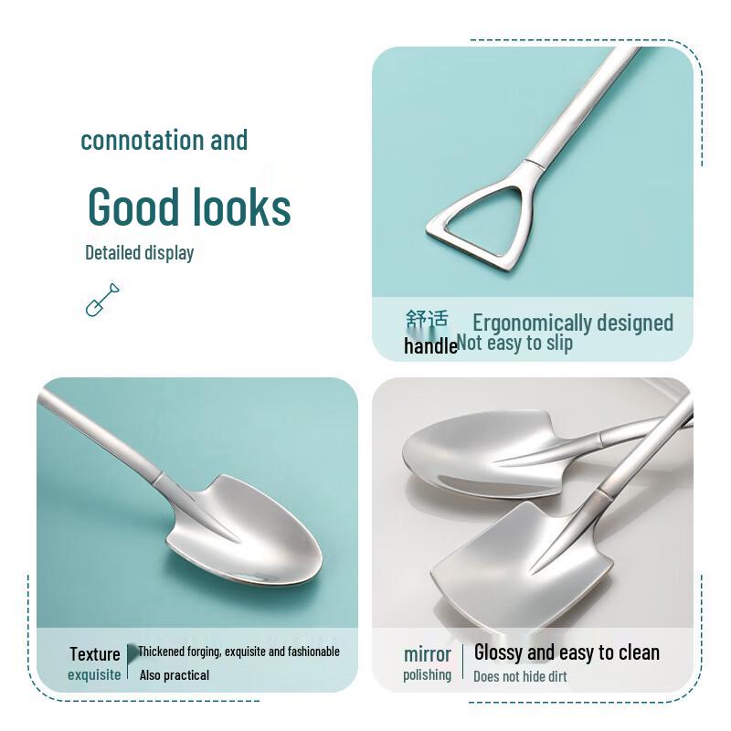 Stainless Steel Dessert & Coffee Spoon Set (2-Pack)