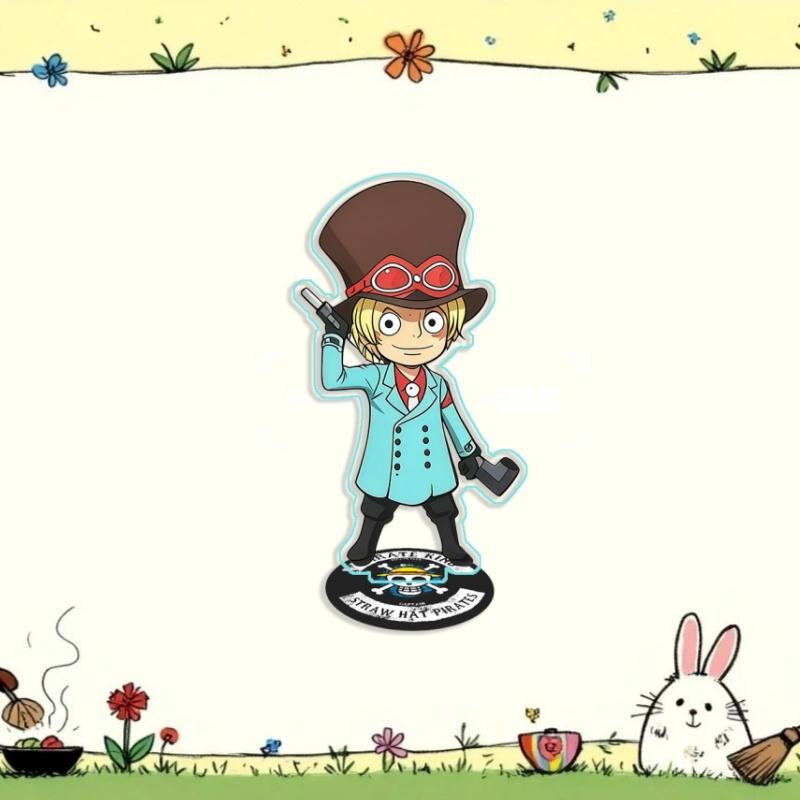 Standing Sign for OPCG OP Buggy Sabo Boa Hancock Smoker Self Made Cartoon Anime Game Desktop Decoration Toy Fans Gift 15cm