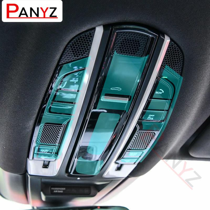 Car Interior Central Console Gear Shift Dashboard Navigation Screen Reading Light Protective Film for Porsche Cayenne Coupe