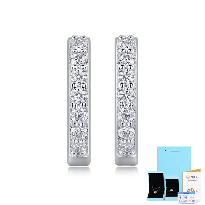 

Модный тренд S925 Tremella Ring Женские серьги Premium Sense Sweet Commuter с муассанитом