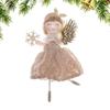 Christmas Tree Decor Glittering Fairy Tree Decor Pendant Small Fairy Doll With Lace Dress Party Decorating Supplies Holiday Home