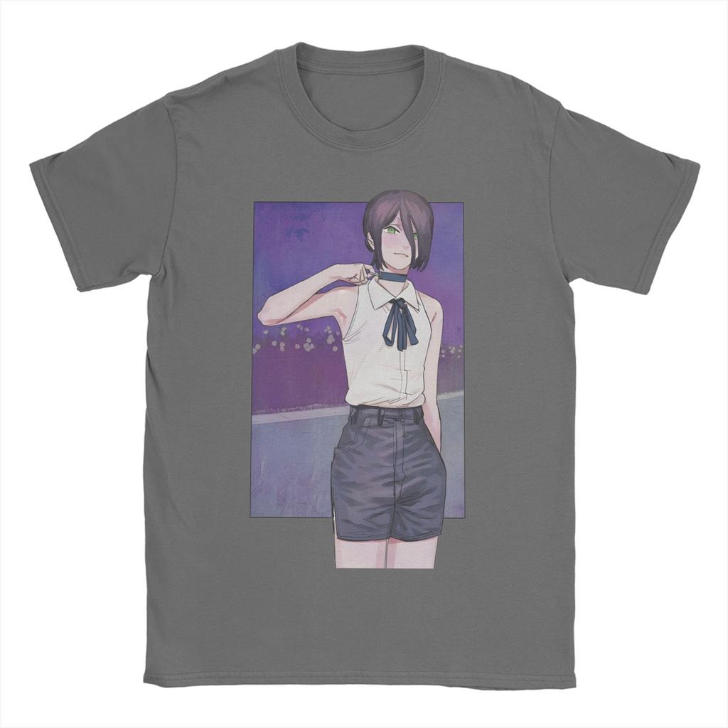 Men Women Chainsaw Man Reze Bombs Devil T Shirt Movie Pure Cotton Clothing Creative Short Sleeve O Neck Tee Shirt Summer TShirt