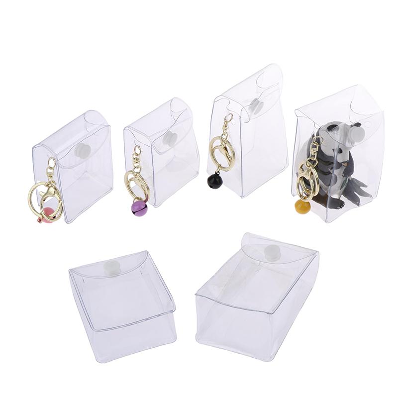 Mini Torba Ekspozycyjna na Lalki Anime Przezroczysta Portmonetka na Monety Wisiorek Kwadratowa Saszetka Organizer Portfel Klucze Szminka Słuchawki Torba do Przechowywania