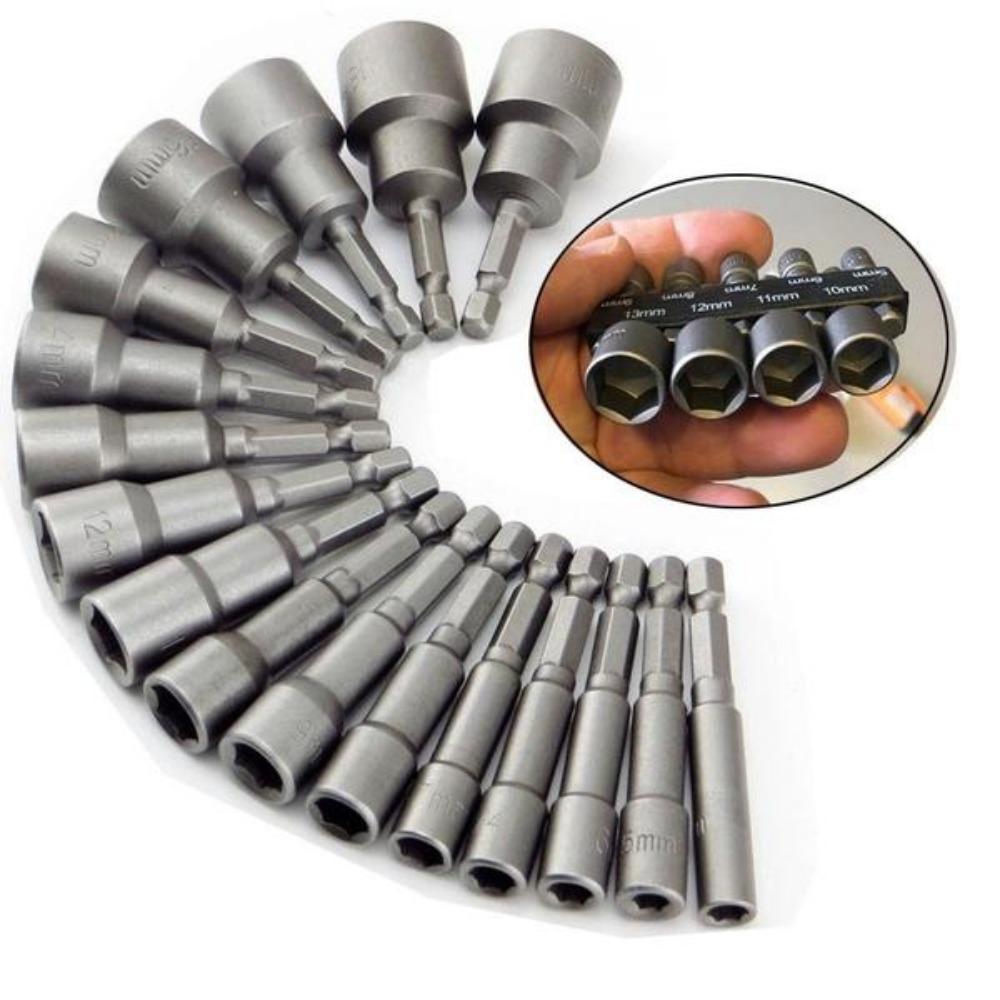 9pcs/set 5mm-13mm Hex Sockets Sleeve Nozzles Nut Driver Set Screwdriver Set Schroevendraaier Set Bits Sets Tools Socket Wrenches