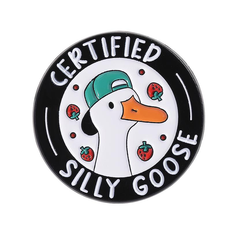 5-7PCS/SET Enamel Pins Custom Silly Goose Club Brooches Lapel Badges Clothes Animal Jewelry Gift for Friends
