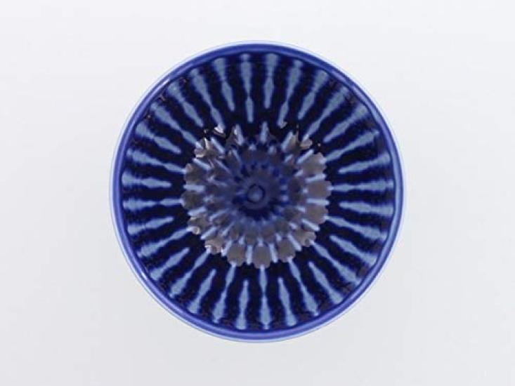 Tableware East Mino Porcelain Rice Bowls, Blue/White Stripes, Set of 2