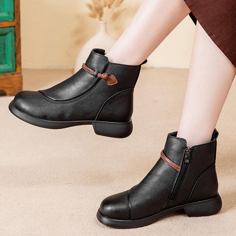 Round Toe Winter Boots Women's Pu Leather Short Boots Warm Female Shoes Woman Winter Waterproof Snow Boot Botas Mujer WSH5240