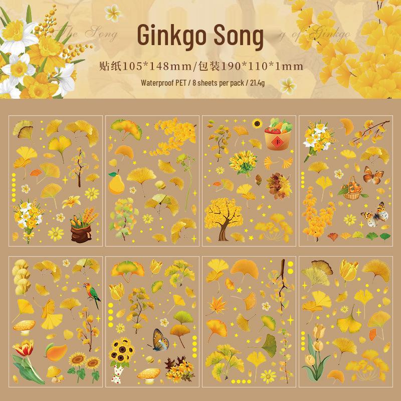 Cross Forest Song Waterproof Retro Journal Sticker Pack