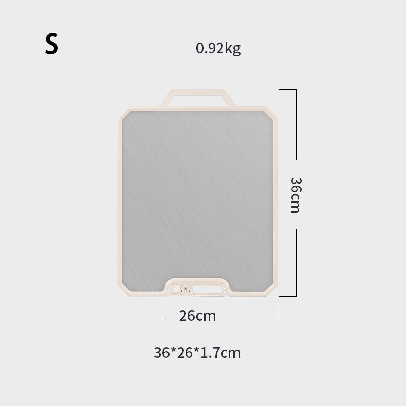 

Разделочная доска для овощей, бытовая, нержавеющая сталь, двухсторонняя, кухонная, липкая доска, скандинавская, белая, подставка для ножей S белый