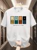 Day by Day  Seaside Illustration Print T-Shirt, a Healing Style Trendy Short-Sleeve for Both Men And Women