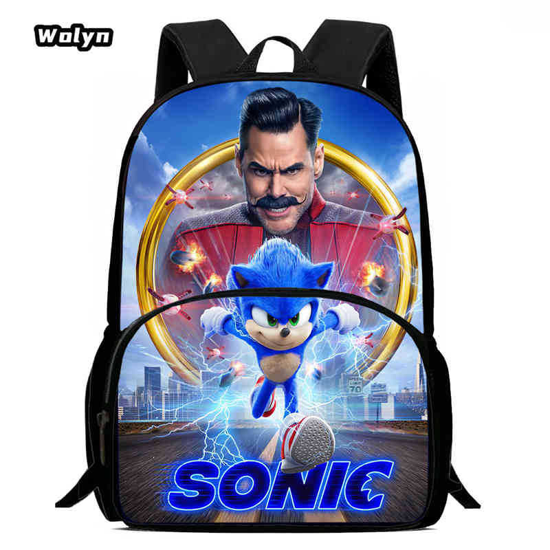 Sonic Schoolbag Large Capacity Multi-Function Spine Protection To Reduce The Burden Of Student Party Essential Comfortable Schoolbag
