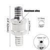 2 Pieces Check Valve with 4 Hose Clamps Clips Aluminum Alloy Auto Accessories for Fuel Line Oil