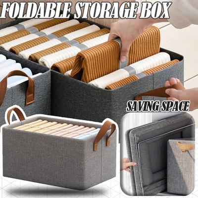 Stärkere faltbare Aufbewahrungsbox für Kleidung und Hosen, geteilte Schublade für den Haushalt, Kleiderschrank, Aufbewahrungsbox, Kleidungsorganisatoren