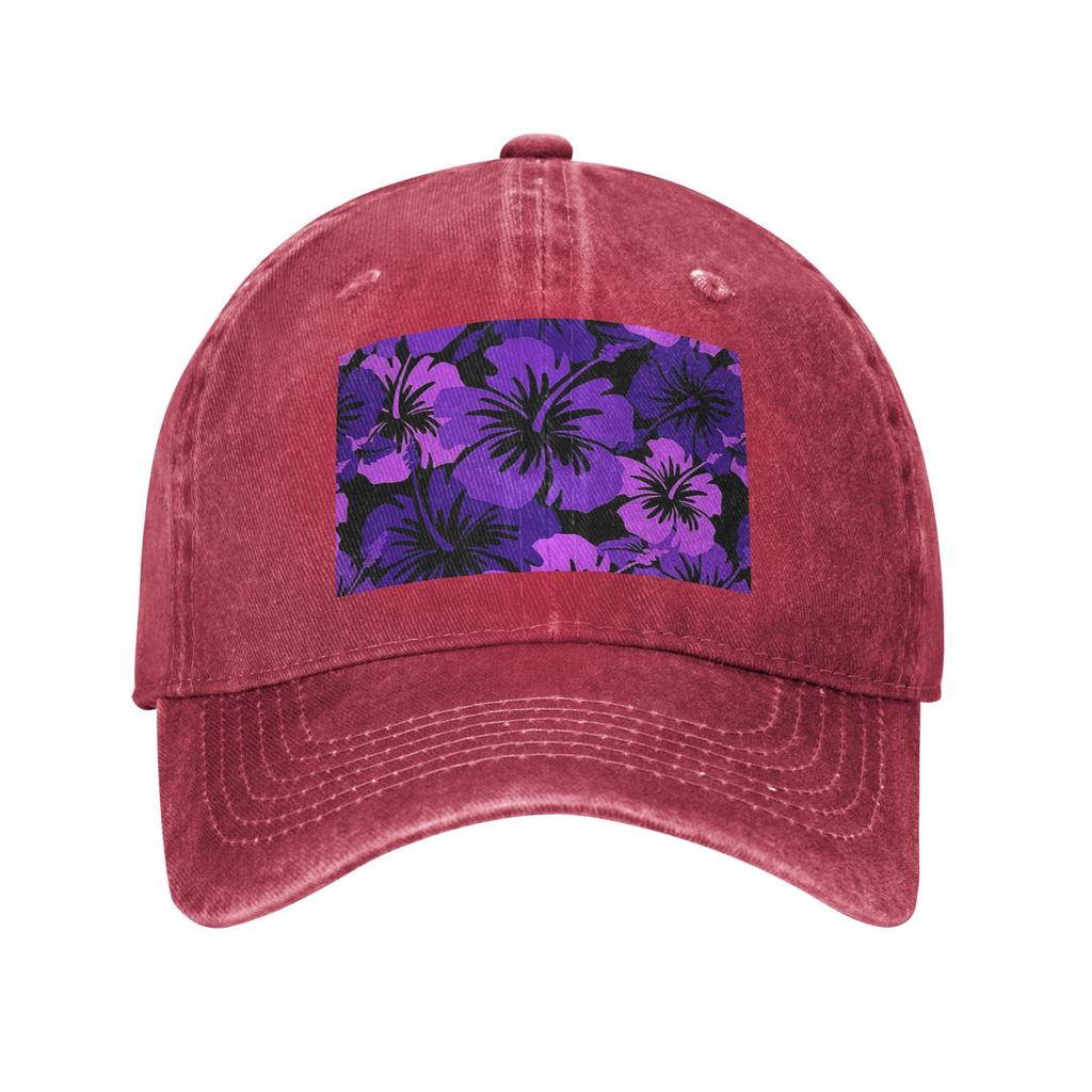 Epic Hibiscus Hawaiian Floral Aloha Denim Fabric Cap Casual Baseball Caps Adjustable Hat Summer Unisex Baseball Hats