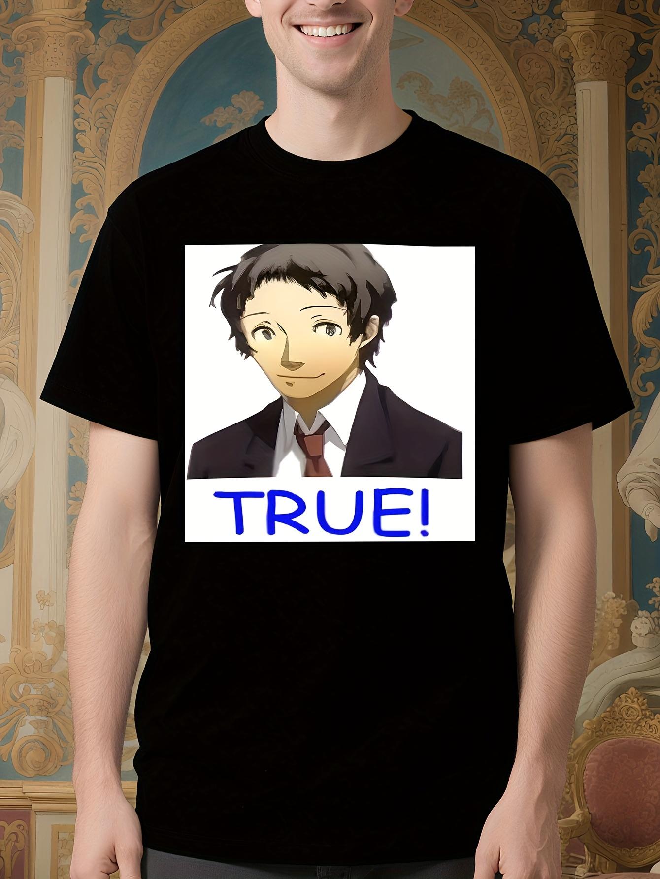 Casual Graphic Tshirt - Anime Character and TRUE Print Bl... XXL