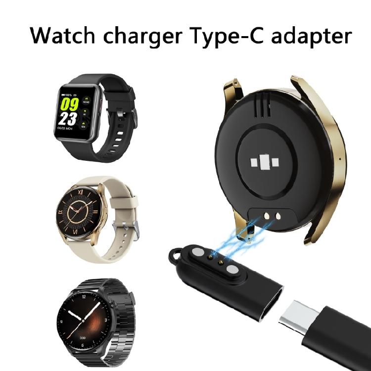 Portable Magnetic Charging Adapter Connector Converter Head for SW021 Watch Featuring Type C USB Port Enables Convenient