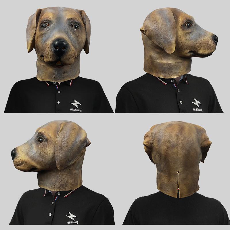 Adorable Labrador Dog Head Mask Cute Animal Costume For Halloween Party Fun Events