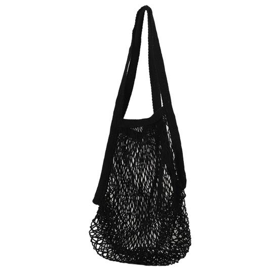 Grocery Bag Soft Portable Handle Foldable Reusable Washable Lightweight Fruit Vegetable Storage Mesh Pouch Net Tote Shopper Bag Handbag Shopping Use