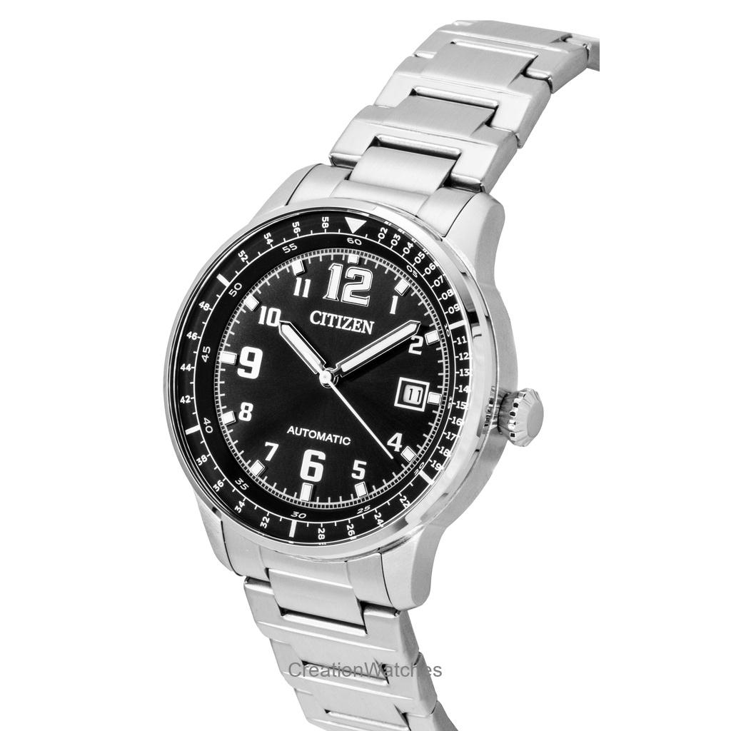 Citizen Urban Military Stainless Steel Black Dial Automatic NJ0190-51E 100M Men's Watch