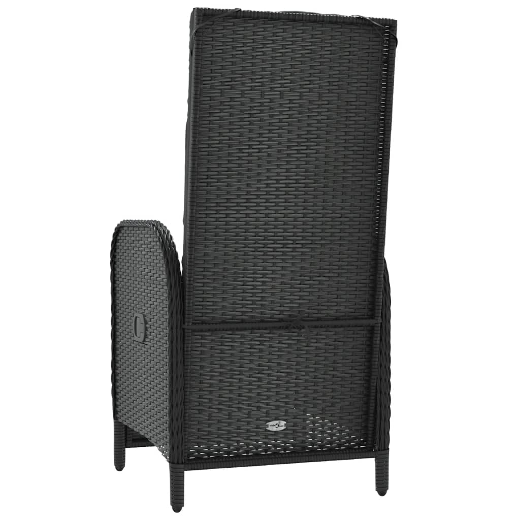 Vidaxl Folding Garden Chairs With Cushions, 2 Pcs., Poly Rattan