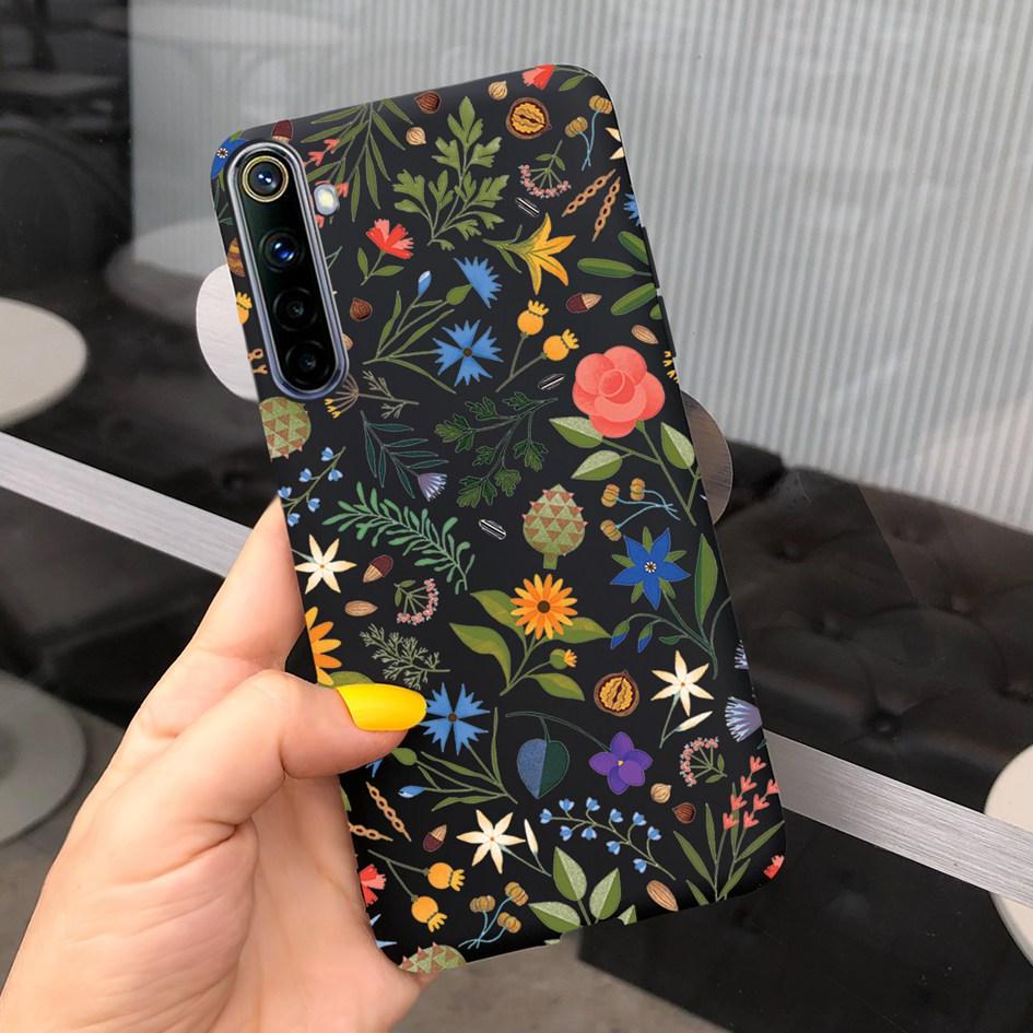 For Realme 6 6 Pro Case Cute Milk Cow Flower Patterns Soft Back Cover For OPPO Realme 6 6S 6Pro RMX2061 Coque Funda Realme6 Capa