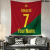 CR7 Custom Name Wall Tapestry Aesthetic Wall Hanging Printed Fabric Blanket Decorative Tapestries for Bedroom Living Room Home Decor