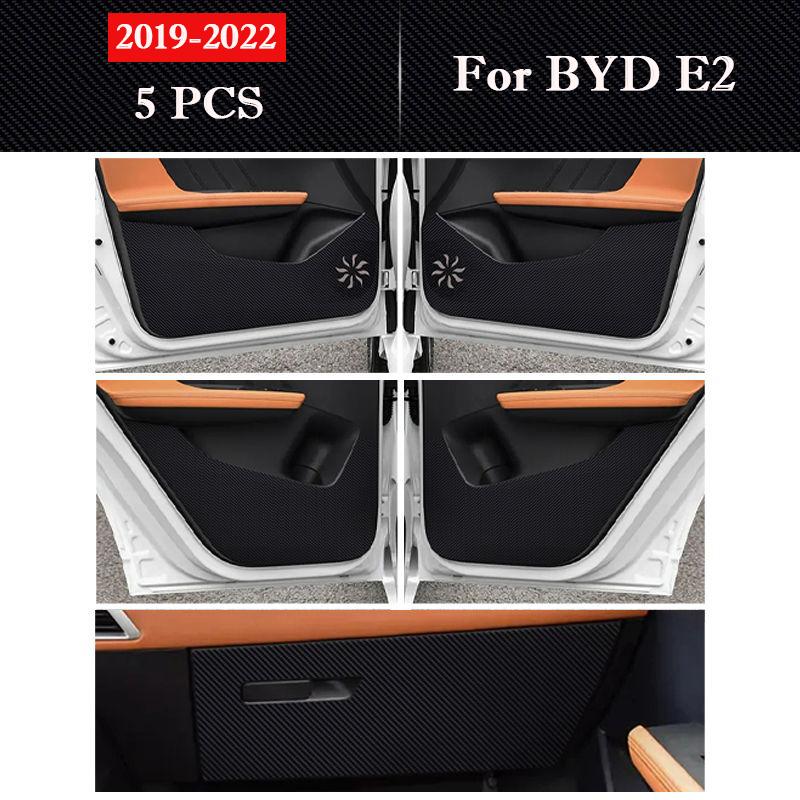 Für BYD E2 2019 - 2026 Auto Tür Anti-Tritt-Matte Leder Innenraumschutz Handschuhfach Anti-Schmutz Dekorationsaufkleber Auto Zubehör