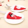 Beautifully Christmas Crafted Flatware Covers Set With Santa And Snowman Hat Designs For Festive Dining