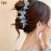 Pinza per Capelli a Forma di Farfalla con Perline Grande Antiscivolo Accessori per Capelli per Capelli Spessi Donna Quotidiano Festa Disponibile in 3 Colori
