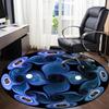 1pc Spiral Patterns Chair Carpet for Office, Non Slip, Soft and Durable Office Rug