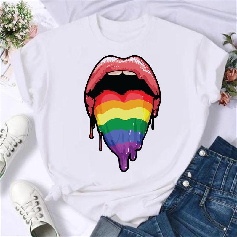 Léto Nová Móda Grafický Potisk Lgbt Trička Dámská Vtipná Trička Ležérní Top s Krátkým Rukávem Trička Dámské Unisex Oblečení