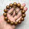 Premium 20-Bead Dragon-Subduing Wood Bracelet – Natural Full-Grain Material with Clear Pattern Prayer Beads.