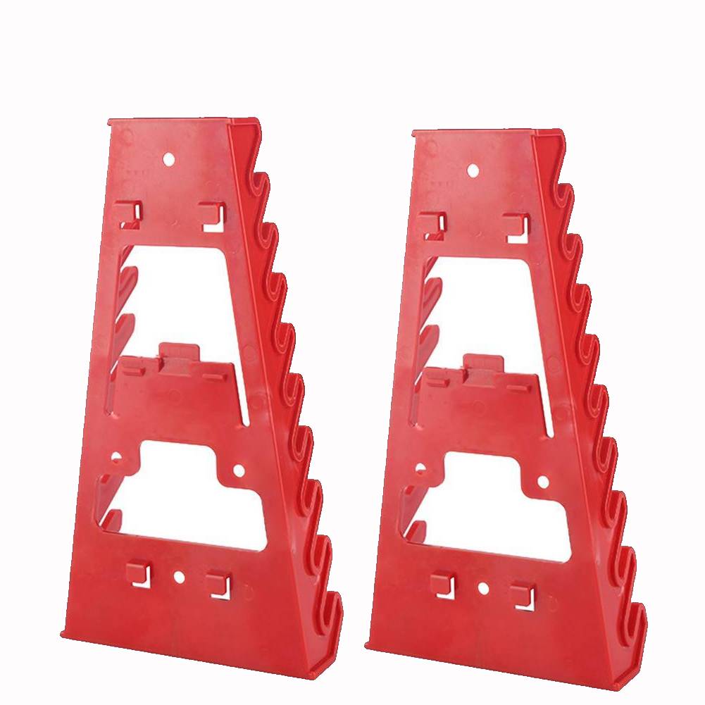 2PCS Tool Organizer Wrench Spanner Sorter Holder Wall Mounted Tray Rack Storage Organizer Household Socket Tool Plastic Storage