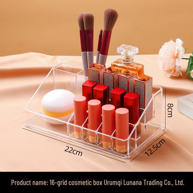 Clear Acrylic Makeup Organizer: Lipstick, Eyeshadow, Blush & More