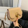 New Flap Crossbody Bags For Women Fashion Lock Design Shoulder Bag Solid Color Pu Leather Ladies Saddle Handbags Cross Body