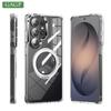 360° Magnetische Halterung Hülle Für Samsung Galaxy S26 Ultra S25 S24 Plus S23 Für Magsafe Klare Ständer Halter Kabelloses Lade Cover