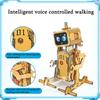 DIY Roboter Wissenschaft 3D Holzpuzzles Sprachaktivierter Roboter STEM Bausätze Pädagogische Bausteine Montage Spielzeug für Kinder Jugendliche