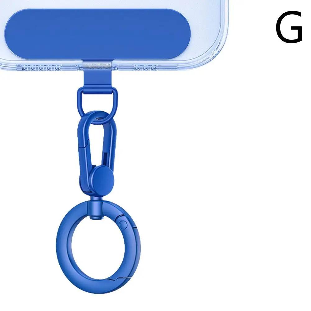 

Metal Phone Lanyard Gasket Patch Rotatable Metal Buckle Hanging Steel Clip Card Cord Tab Mobile Phone Accessories